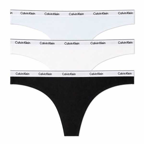 Calvin Klein Sous-vtements Multicolore - Lot de 3 strings taille basse - Dentelle logo Icon - L - Ref 40 €